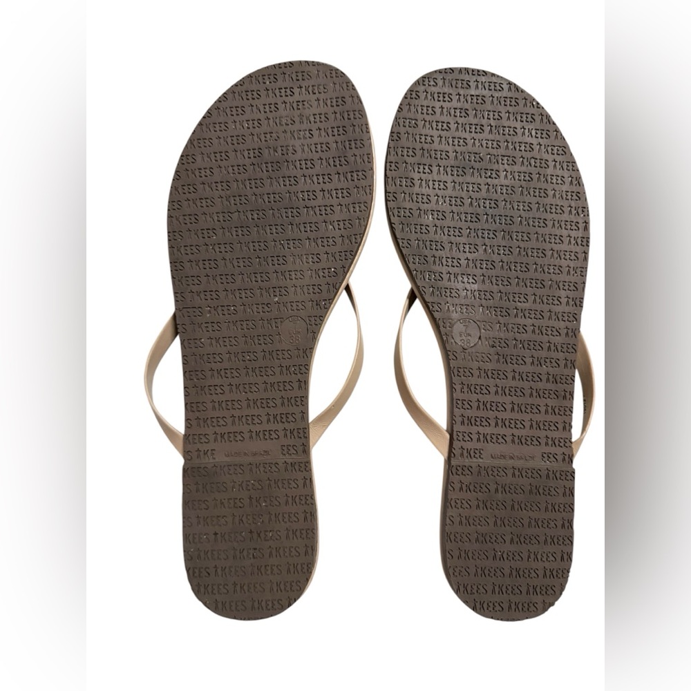 TKEES Women’s Lily Foundations Matte Flip Flop Coco Butter Tan - Size 7 - Picture 2 of 6